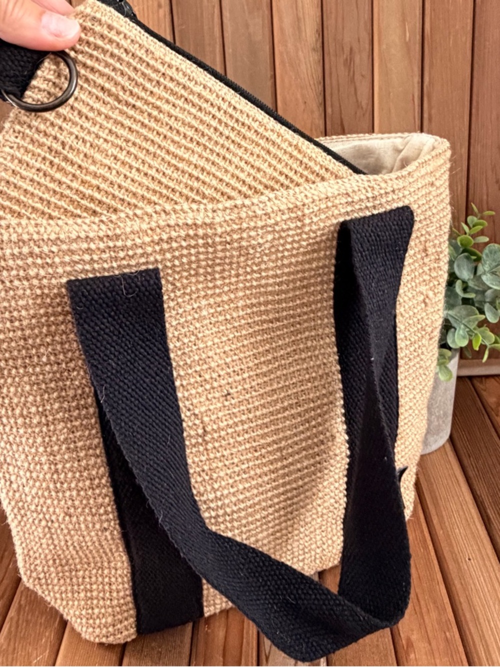 Wacoal Tote Bag and Wallet Set Natural Fibers Eco Minimalist - Picture 8 of 10